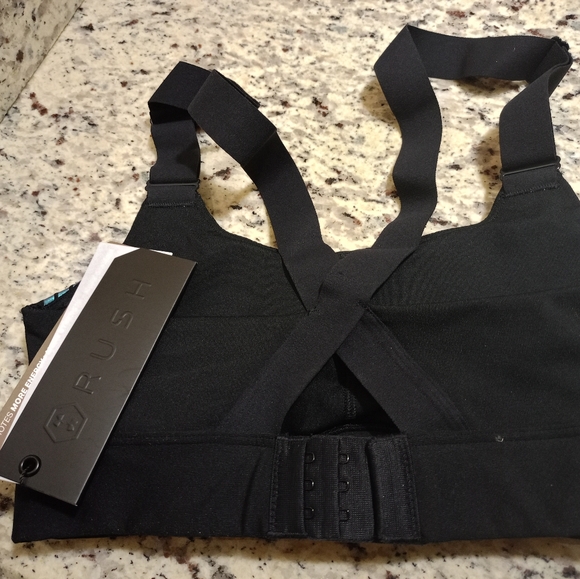 Brand New Under Armour Metallic Blue Sport Bra (Size: XS) - Picture 2 of 5